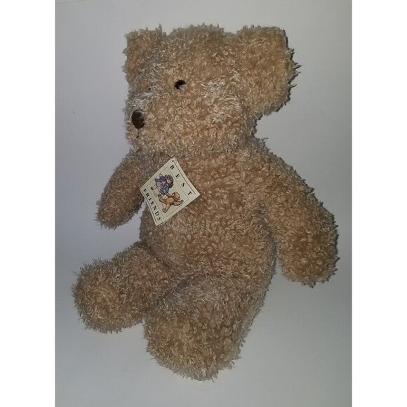 VTG Yangjee Tan Teddy Bear Plush Curly Fuzzy Brown - Picture 7 of 11